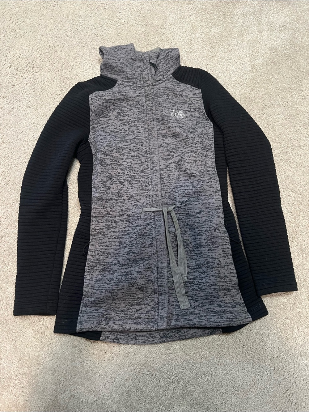 The North Face Black & Gray Two-Tone Fleece Zip Jacket